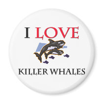 I Love Killer Whales Refrigerator Magnets