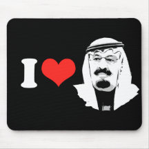 I Love King Abdullah Mousepads