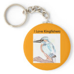 I Love Kingfishers Key Ring keychains
