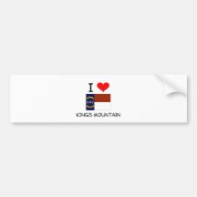 I Love Kings Mountain North Carolina Bumper Sticker