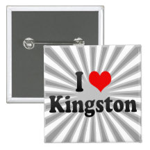 I Love Kingston, Jamaica Buttons