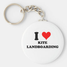 I Love Kite Landboarding Key Chain