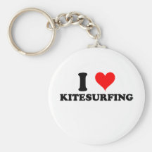 I Love Kitesurfing Keychains