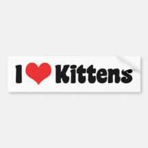 I Love Kittens Bumper Sticker