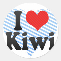 I Love Kiwi Stickers