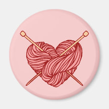 I Love Knitting Magnets