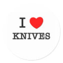 I LOVE KNIVES stickers