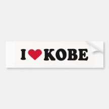 I LOVE KOBE BUMPER STICKERS