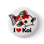 I Love Koi Button