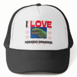 I Love Komodo Dragons hats