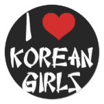 I Love Korean Girls stickers