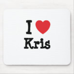 I love Kris heart custom personalised mousepads