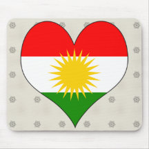 I Love Kurdistan Mouse Pads