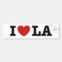 I Love LA Bumper Stickers