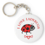 I Love Ladybugs keychains