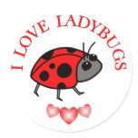 I Love Ladybugs stickers