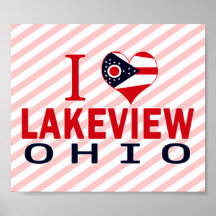 I love Lakeview, Ohio Poster