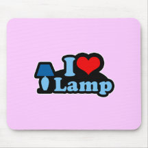 I Love lamp Mousemats
