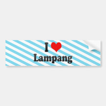 I Love Lampang, Thailand Bumper Sticker