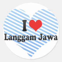 I Love Langgam Jawa Round Sticker