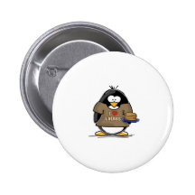 I Love Latkes Penguin Buttons
