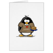 I Love Latkes Penguin Cards
