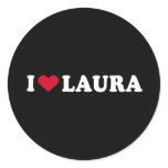 I LOVE LAURA stickers
