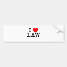 I Love LAW Bumper Stickers