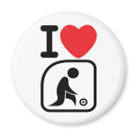 I love lawn bowls magnets