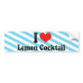 I Love Lemon Cocktail Bumper Sticker