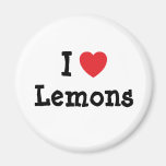 I love Lemons heart T-Shirt Magnets