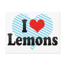 I Love Lemons Postcards