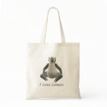 I Love Lemurs arts crafts shopping bag