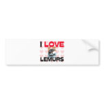 I Love Lemurs bumper stickers