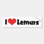 I Love Lemurs Bumper Sticker