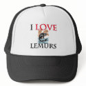 I Love Lemurs hats
