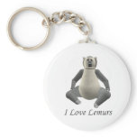 I Love Lemurs Keychain