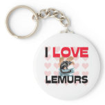 I Love Lemurs keychains