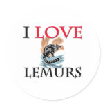 I Love Lemurs stickers