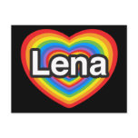 I love Lena. I love you Lena. Heart postcards