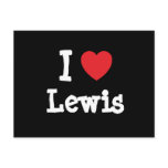 I love Lewis heart T-Shirt postcards