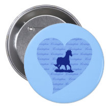 I Love Lexington Horses Button