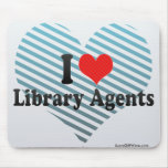 I Love Library Agents Mouse Pad