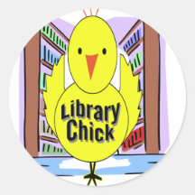 I Love Library Chicks Sticker