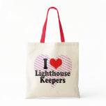 I Love Lighthouse Keepers Tote Bags