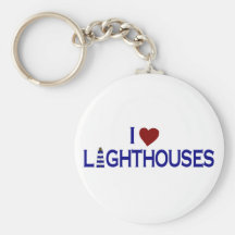 I Love Lighthouses Key Chains