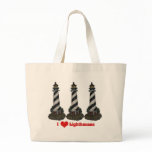 I Love Lighthouses Tote bags