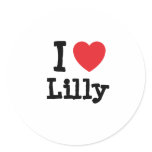 I love Lilly heart T-Shirt stickers