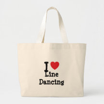 I love Line Dancing heart custom personalised Canvas Bags