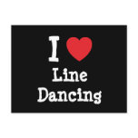 I love Line Dancing heart custom personalised postcards